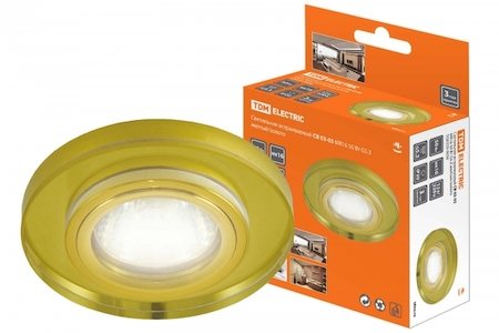 TDM ELECTRIC SQ0359-0056 Светильник встраиваемый СВ 03-05 MR16 50Вт G5.3 жёлтый/золото TDM